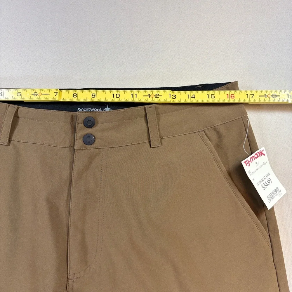 Smartwool Shorts Mens Medium Brown NWT Stretch Hiking Outdoor Travel Golf 10in